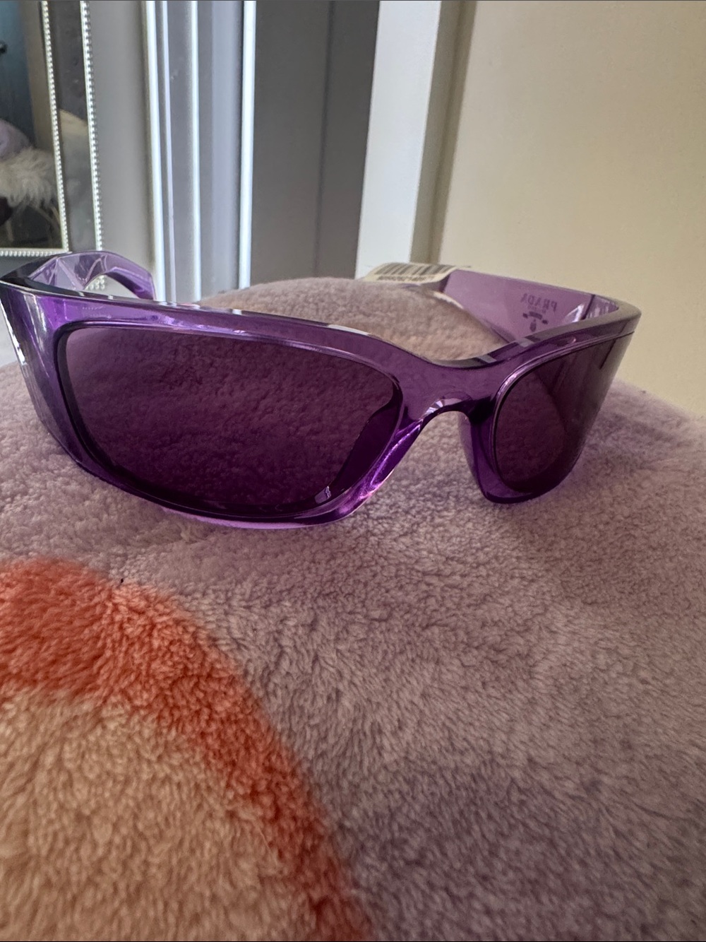Prada Violet Transparent Frame Sunglasses